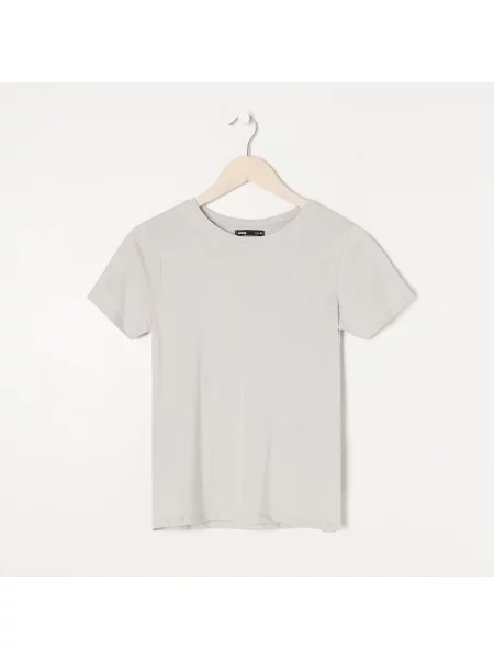 Sinsay Tričko basic Světle šedá