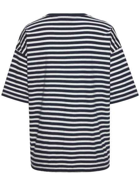 Elbsand Tricou albastru marin alb