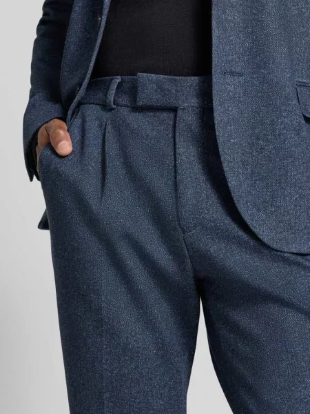 Spodnie o kroju straight fit z domieszką bawełny model DiConnor' Zuitable niebieskie
