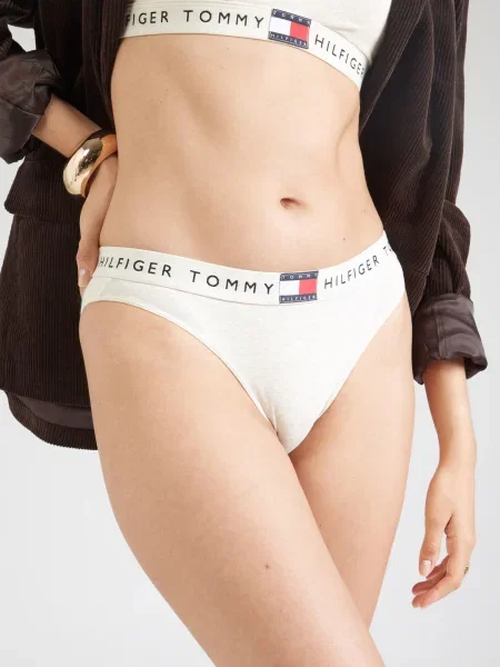 Tommy Hilfiger Klasické nohavičky Écru biela