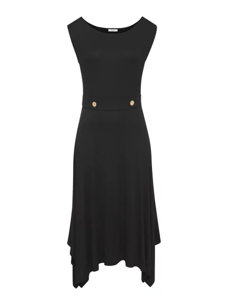 LASCANA Rochie de vară LS Button' negru