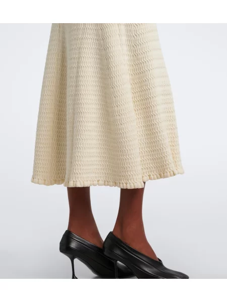 Fustă midi Proenza Schouler tricotate alb