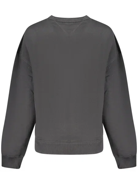 Bluza Tommy Jeans z długim rękawem z autografem czarna