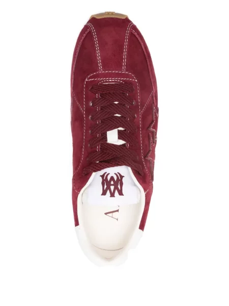Sneakerși Amiri din piele de căprioară fără toc roșu