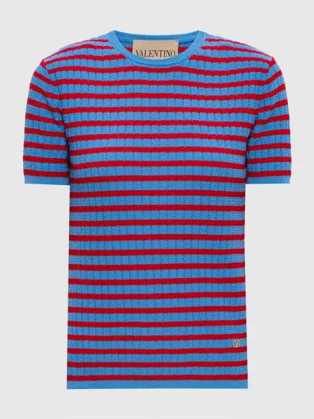 Топ Valentino в полоску голубой