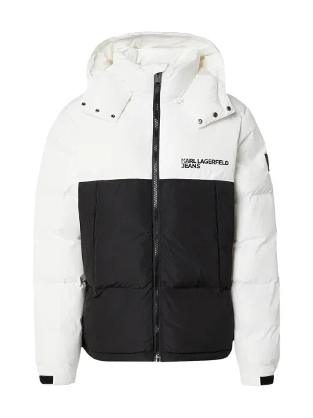 KARL LAGERFELD JEANS Zimska jakna črna bela