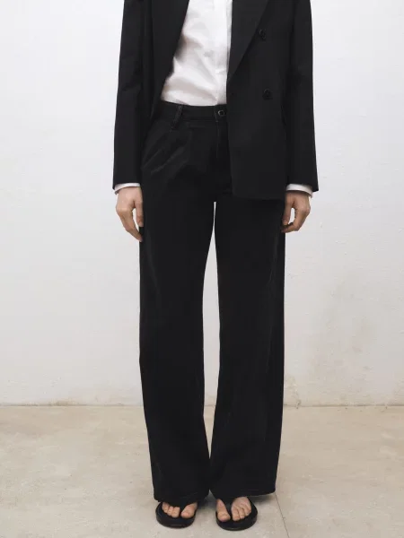 Прямі джинси MANGO чорний