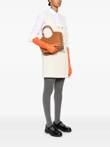 Geantă shopper Miu Miu maro