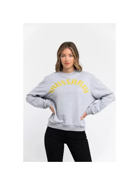Bluza Trussardi z okrągłym dekoltem szara