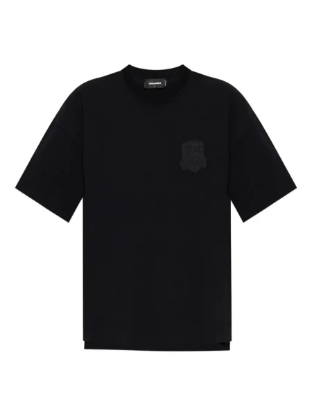 Tricou Dsquared2 cu broderie negru