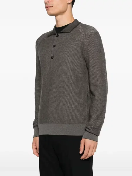 Lung pulover Brioni tricotate gri