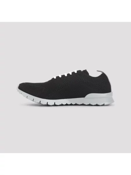 Dzianinowe lekkie sneakersy Kiton czarne