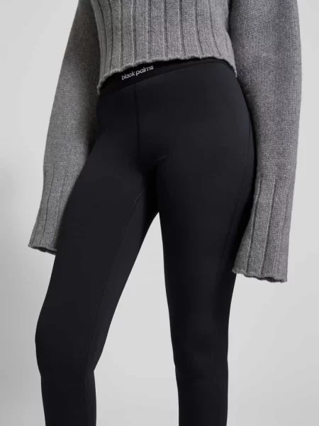Legginsy z elastycznym paskiem z logo Black Palms czarne