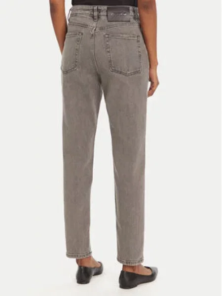 HUGO Jeans hlače Straight Fit siva