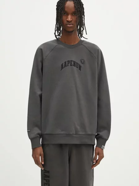 AAPE hanorac de Now Crew Neck cu imprimeu negru