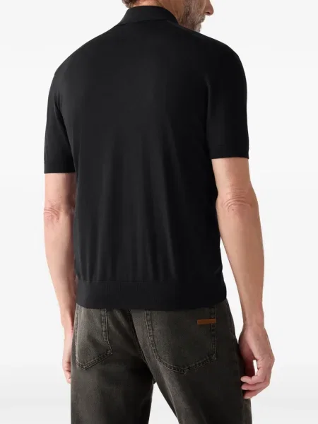Поло тениска Zegna черно
