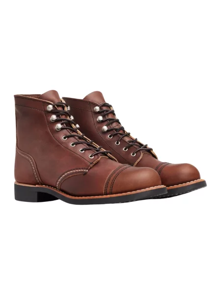 Botki Red Wing Shoes skórzane z bursztynem czerwone