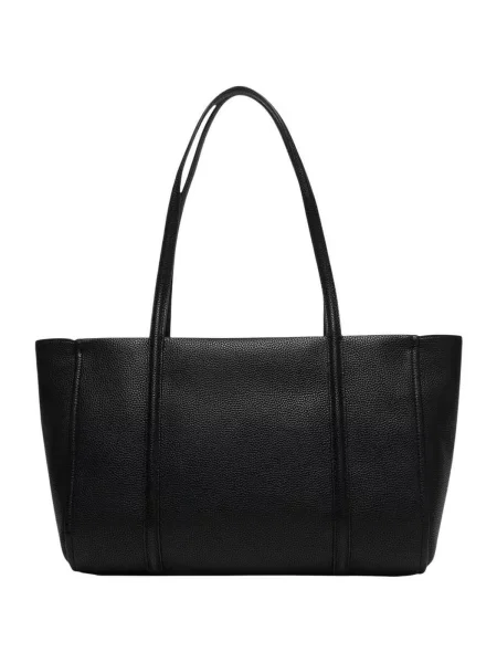 Geantă Calvin Klein Emblem Hw Pebble Tote negru