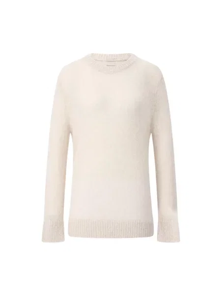 Dzianinowy sweter Massimo Alba beżowy