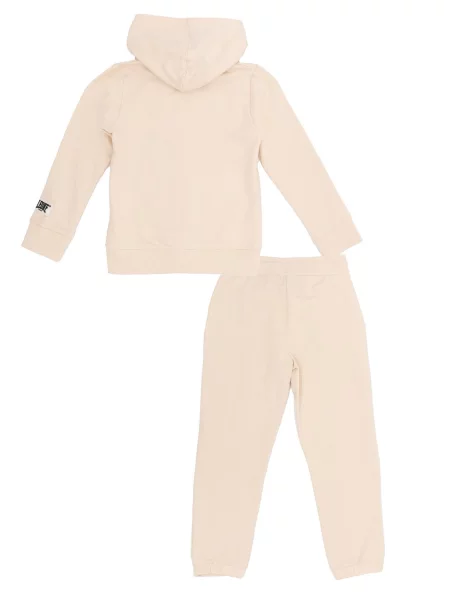 Bluza z z kaptur na co dzień na siłownię beżowa