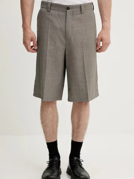 Filippa K pantaloni scurți din lână maro