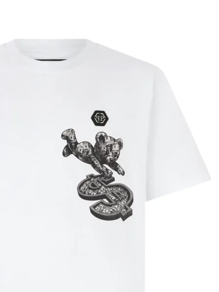 Ursuleț de pluș tricou Philipp Plein alb