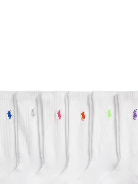 Ριγέ δερμάτινος κάλτσες Polo Ralph Lauren με κορδόνι μαύρο