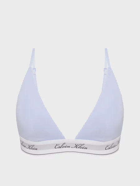 Бюстгальтер с треугольными чашками Calvin Klein голубой