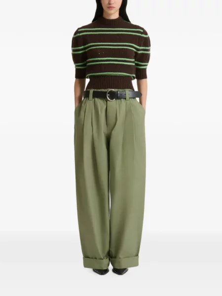 Pantaloni Marni din canvas verde