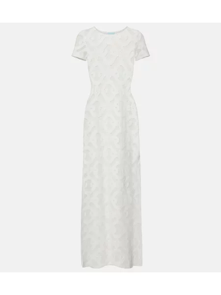 Rochie maxi Melissa Odabash din dantelă de costum alb