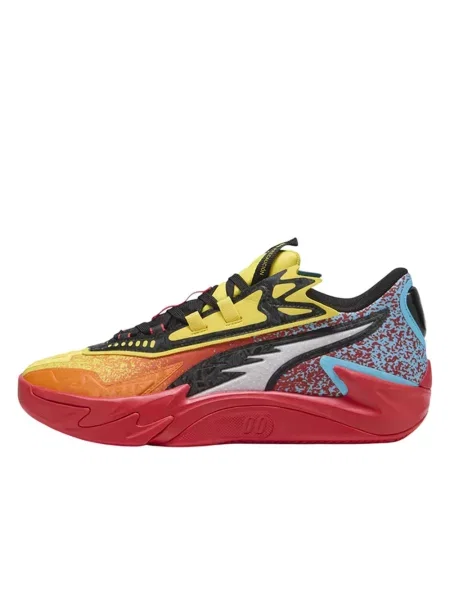 Sneakersy Puma z nadrukiem pomarańczowe