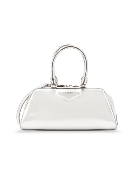 Mała torebka skórzana Givenchy Antigona szara