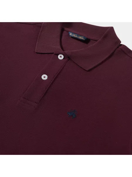 Koszulka polo Brooks Brothers pikowana czerwona