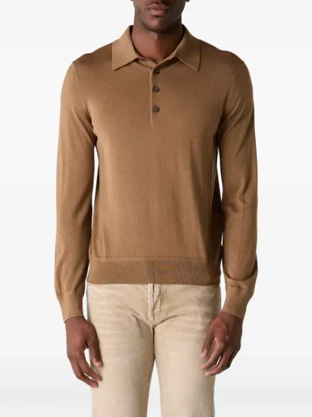 Tricou polo Tom Ford maro