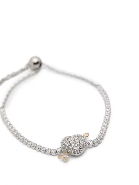 Висулка Swarovski със сърца сребристо