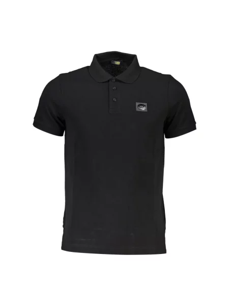 Koszulka polo Cavalli Class z krótkim rękawem czarna