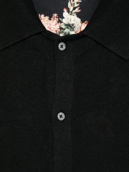 Květinová košile Camilla s potiskem černá