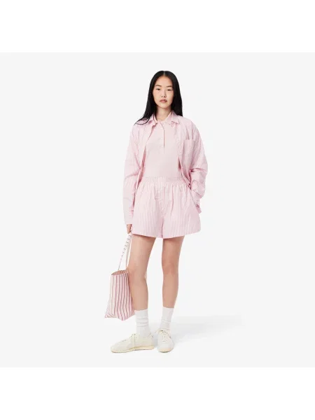 Lacoste Koszulka Polo Bez Rękawów Ze Stretchem Slim Fit różowa