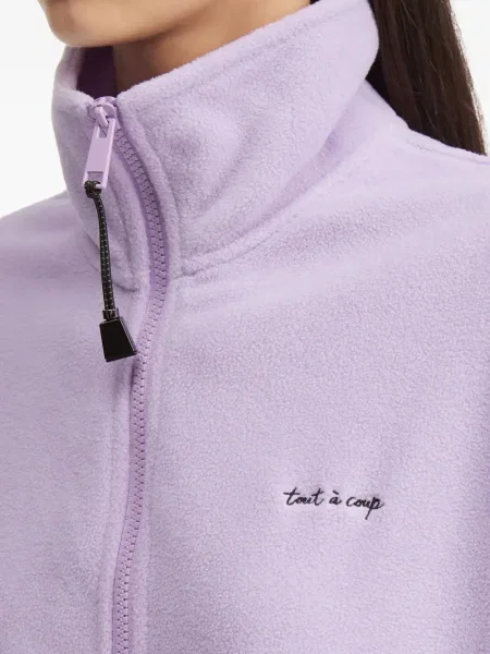Hanorac din fleece Tout A Coup din fleece de jumătate de fermoar violet