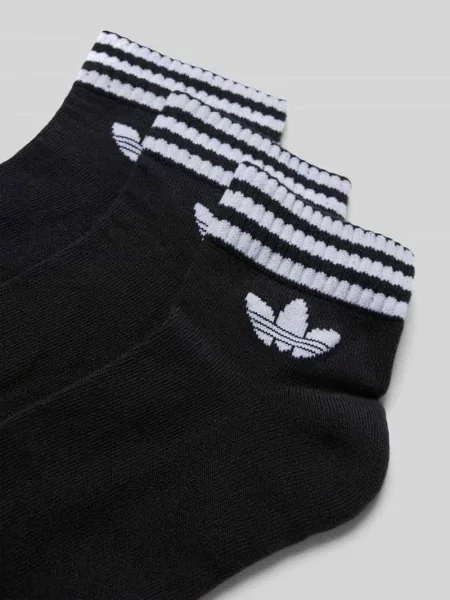 Krótkie skarpety z nadrukiem z logo w zestawie 3 szt. Adidas Originals czarne