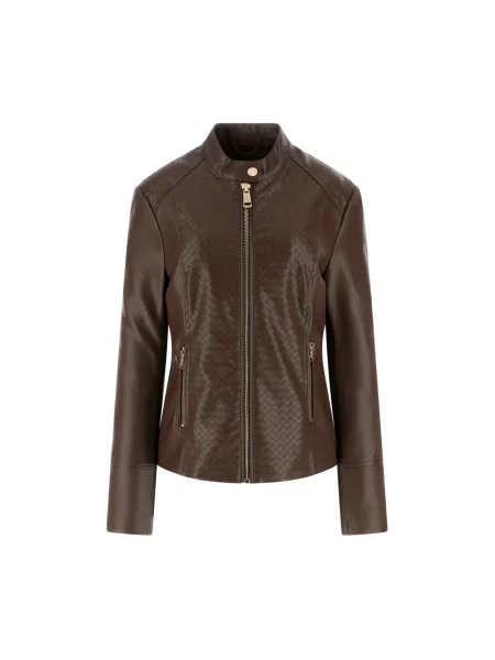 Kurtka Guess biker brązowa
