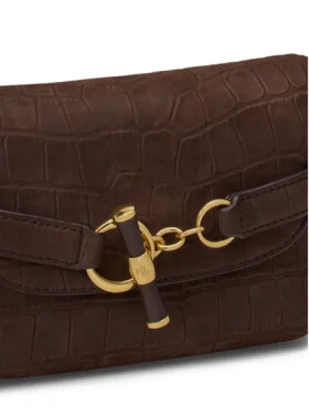 LAUREN RALPH LAUREN Ročna torba Temno rjava