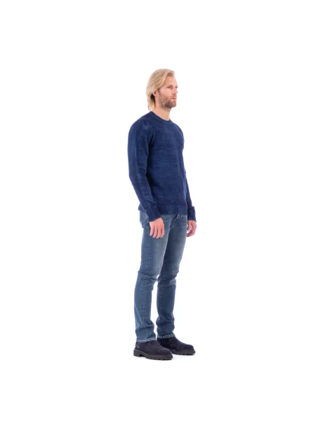 Sweter Roberto Collina niebieski
