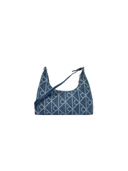 Táska Calvin Klein Emblem Aop Denim Sho Blue Universal kék
