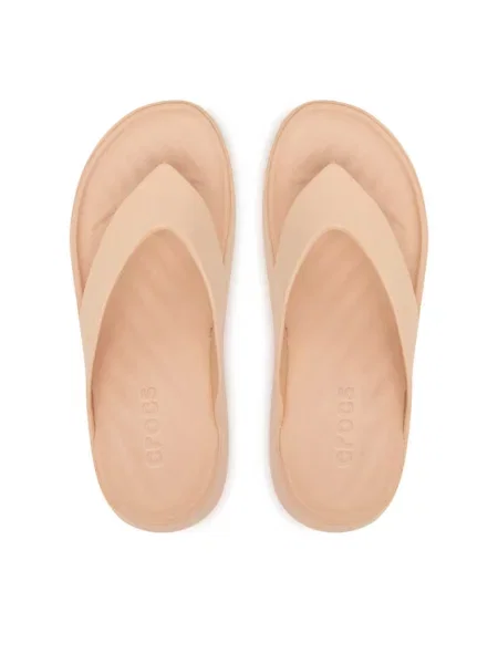 Crocs Šlepetės per pirštą Getaway Platform Flip rožinė