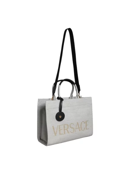 Shopperka Versace skórzana biała