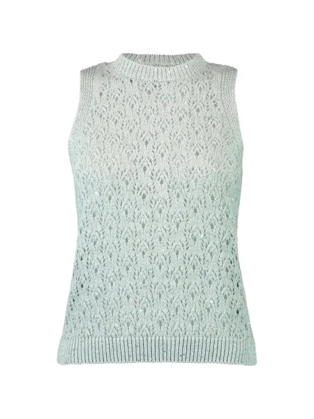 Dzianinowy top Eleventy szary