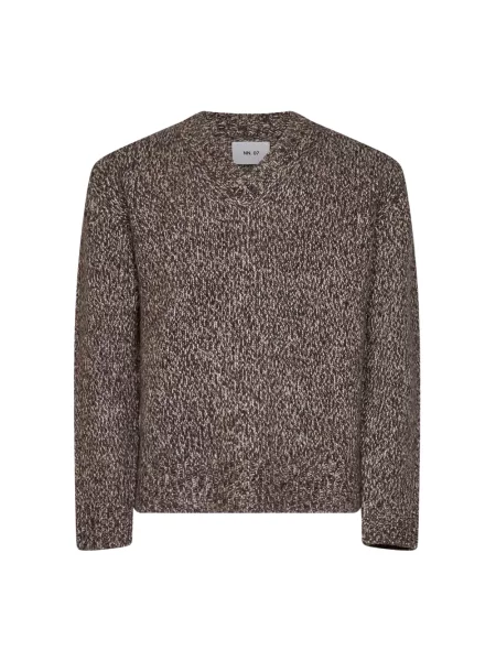 Sweter Nn07 wełniany brązowy