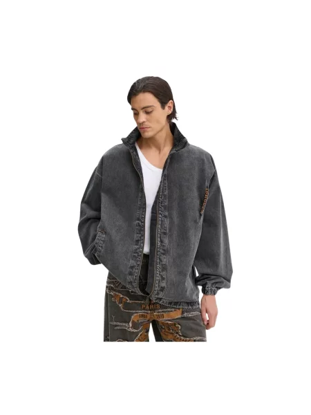Y/Project kurtka jeansowa EVERGREEN PINCHED LOGO DENIM WINDBREAKER szara