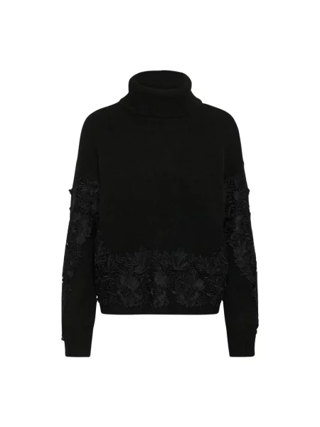Sweter Kaffe wełniany czarny